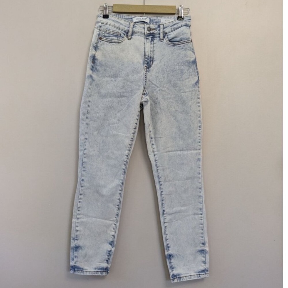 Judy Blue Light Acid Wash High Rise Slim Fit Jeans Size 26